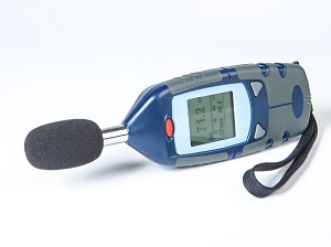 A sound level meter device.