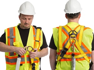 A construction worker demonstrating a PFAS.