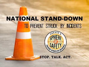 Banner for National Stand-Down to Prevent Struck-by Incidents
