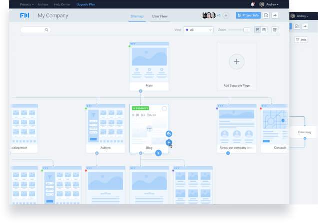 FlowMapp site map