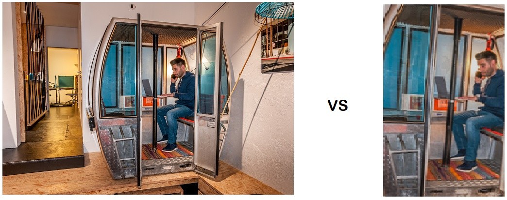 belle photo vs photo pixelisée