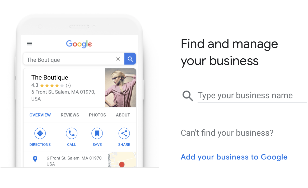 Enter google my business name