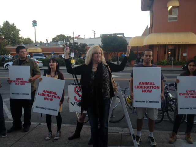 The tension is already there, just below the surface. Our responsibility is to bring the hatred that fuels animal exploitation to public light, where it can be seen by all.