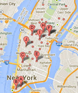 Chipotle's footprint in New York City.