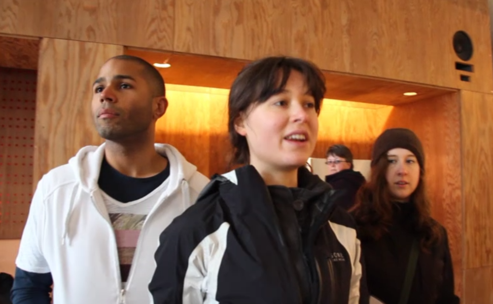 Caroline delivered a rousing speakout inside a Vancouver Chipotle.