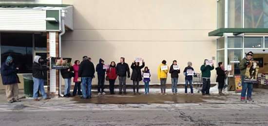 DxE Cleveland's first action, January 10, 2015.