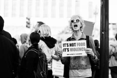 From a DxE demonstration (January 11, 2015) protesting Whole Foods Market's deceptive