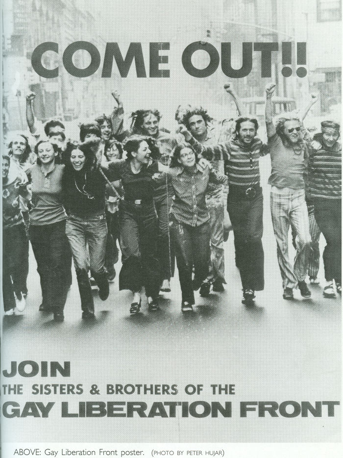 A poster from the Gay Liberation Front urging people to