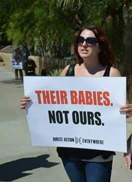 Erika at an animal liberation demonstration