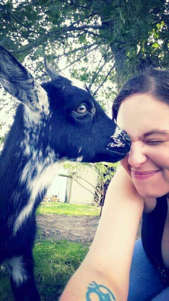 Erika visiting a sanctuary