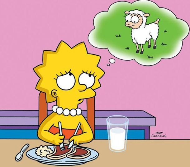 Lisa Simpson, conflicted omnivore .