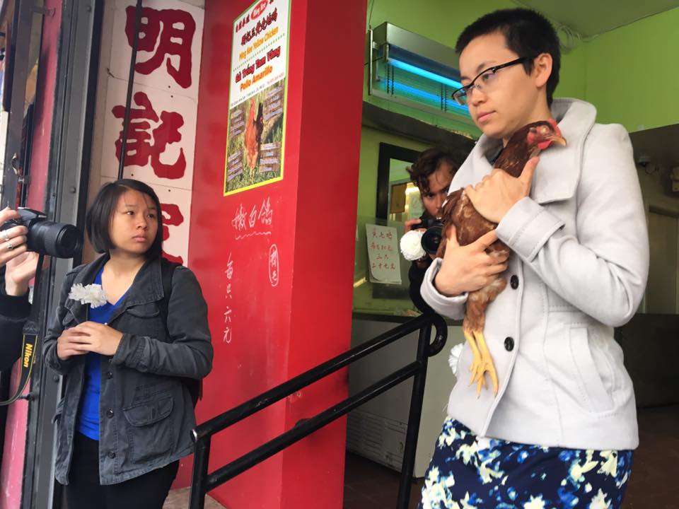 At last year's conference, activists liberated six dying birds from a slaughterhouse in San Francisco.