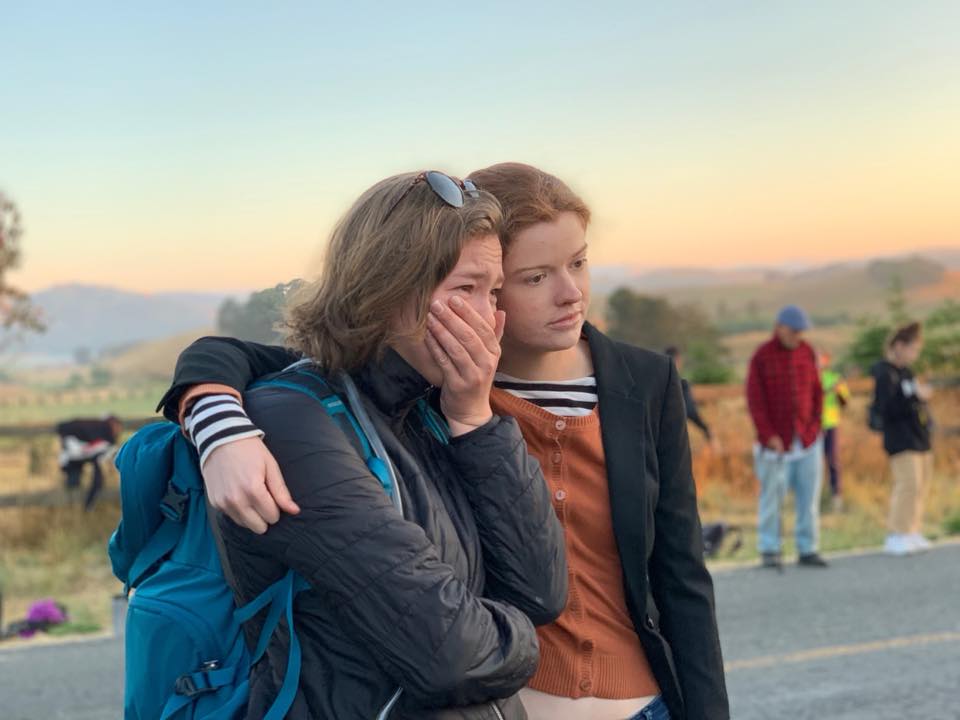 DxE activists bear witness during a vigil at a duck slaughterhouse in Sonoma County, CA.