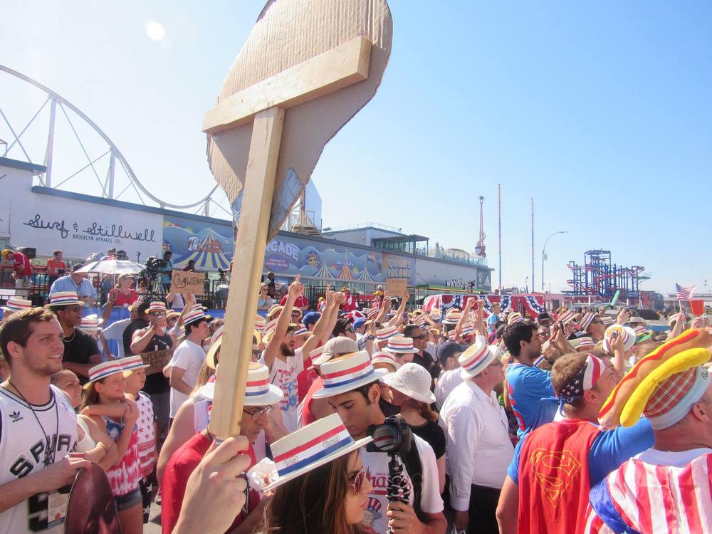 A sea of patriotism mixed with gluttony, jingosim, racism, and speciesism