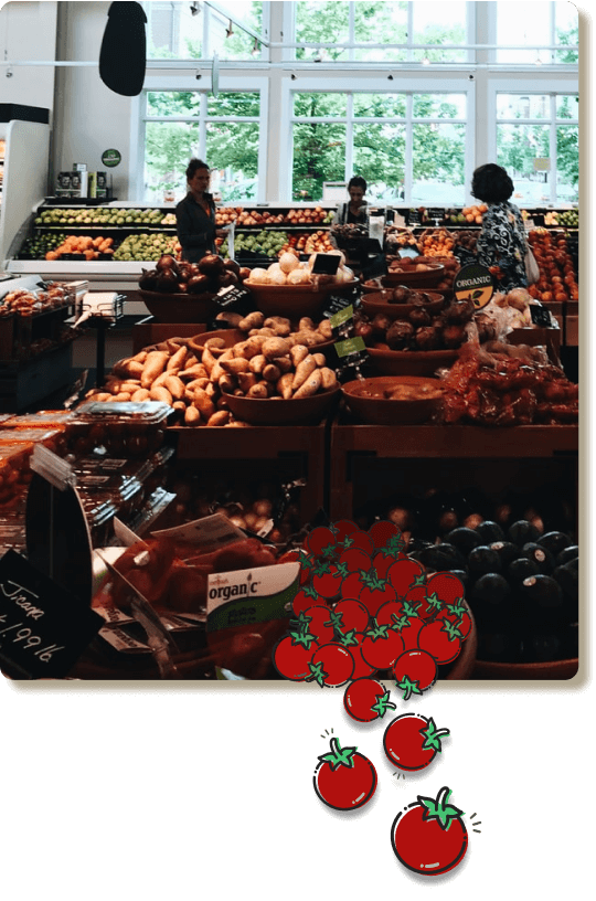 People Shopping in a Grocery Store