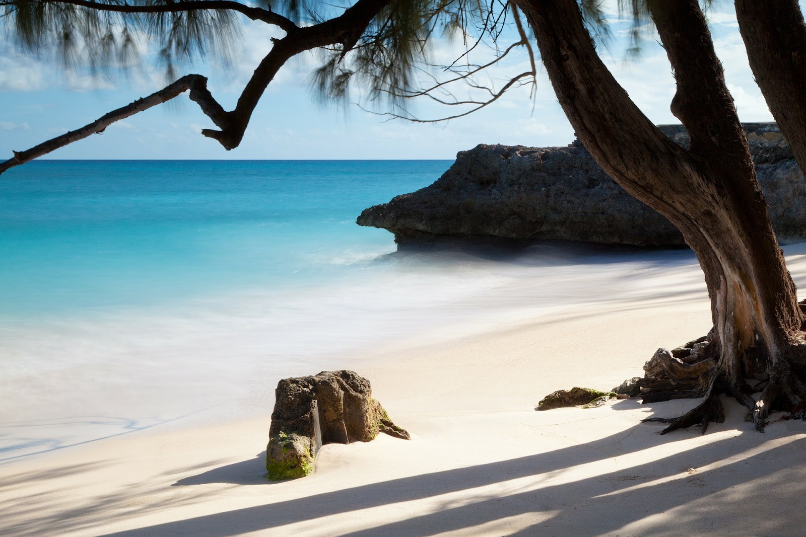 A white sand beach in Barbados