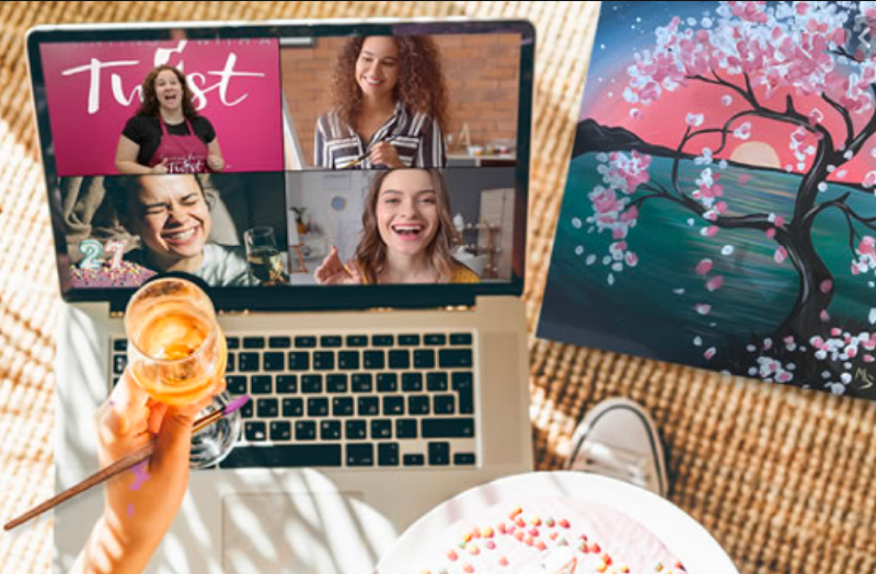 virtual team building painting