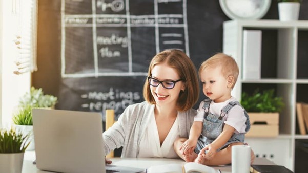 working from home mom