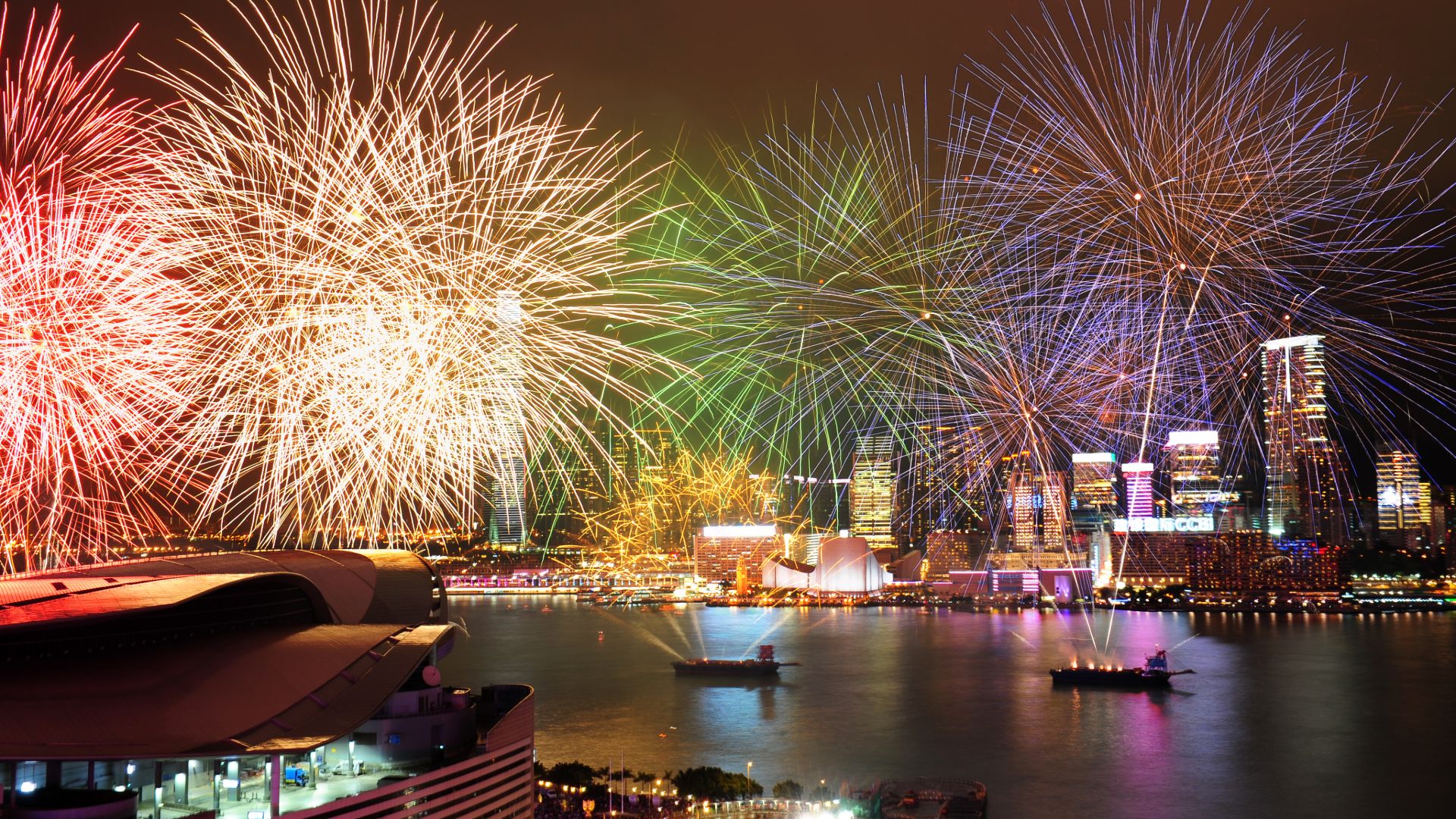 Hong Kong Chinese New Year Fireworks