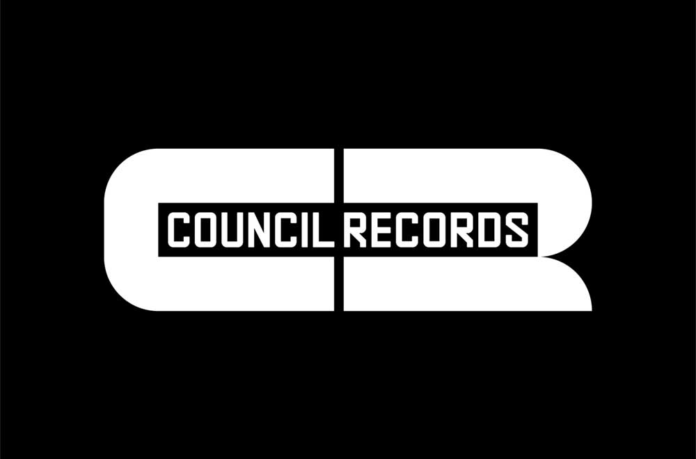 Council records logo (white on black)