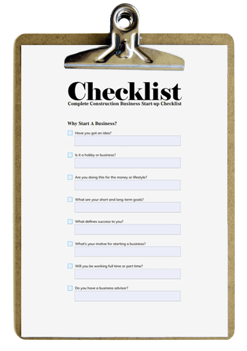 Construction Business Start-up Checklist