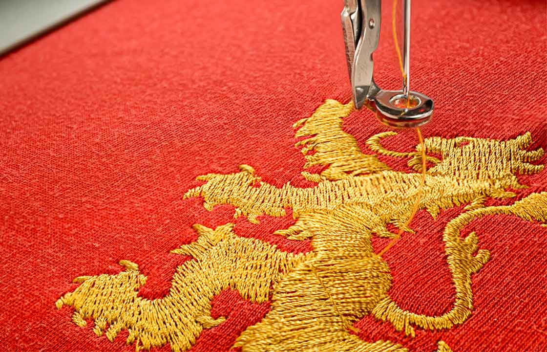 Embroidery branding