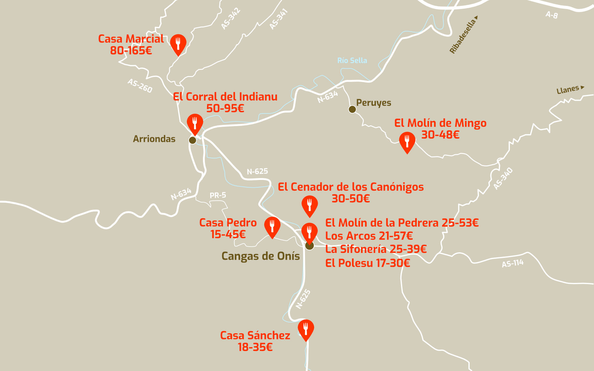 Los restaurantes que no te puedes perder en Cangas de Onís