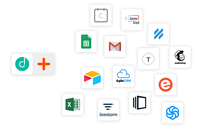 With Zapier, connect Dropcontact to more than 2000 third party applications