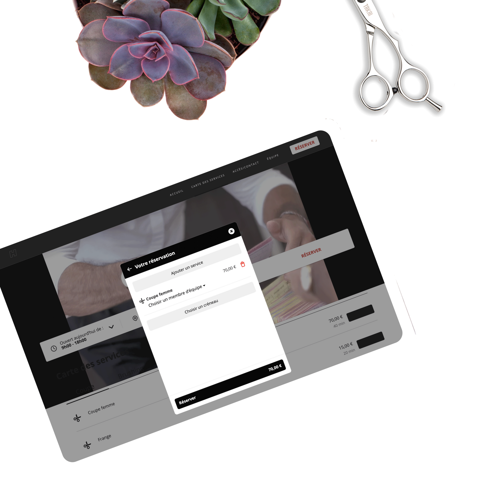 Des réservations simples 24h/24 et 7j/7 pour votre salon