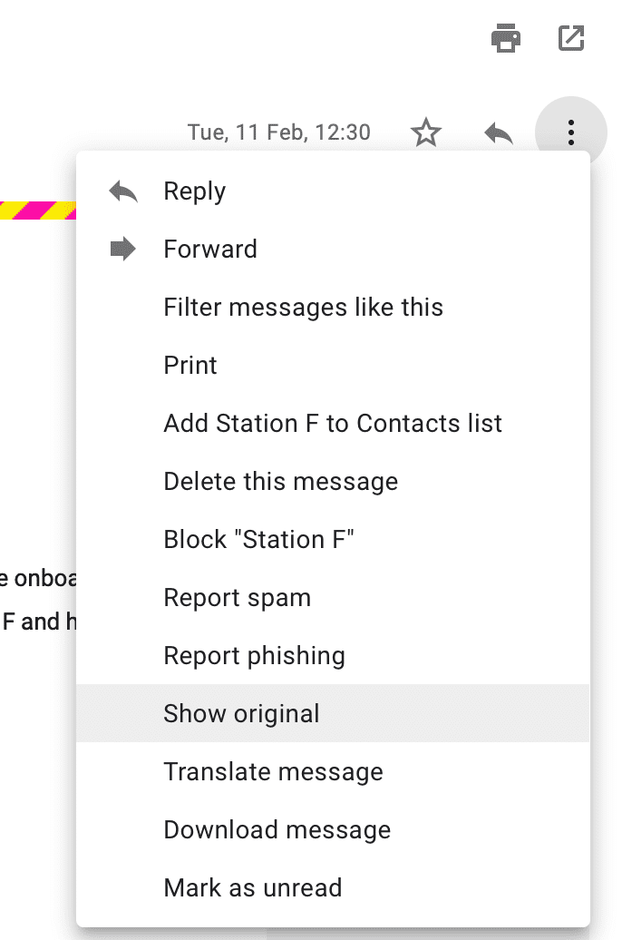 check SPF DKIM DMARC on gmail