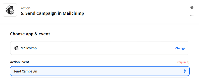 Zapier - send a personalized email with Dropcontact on mailchimp