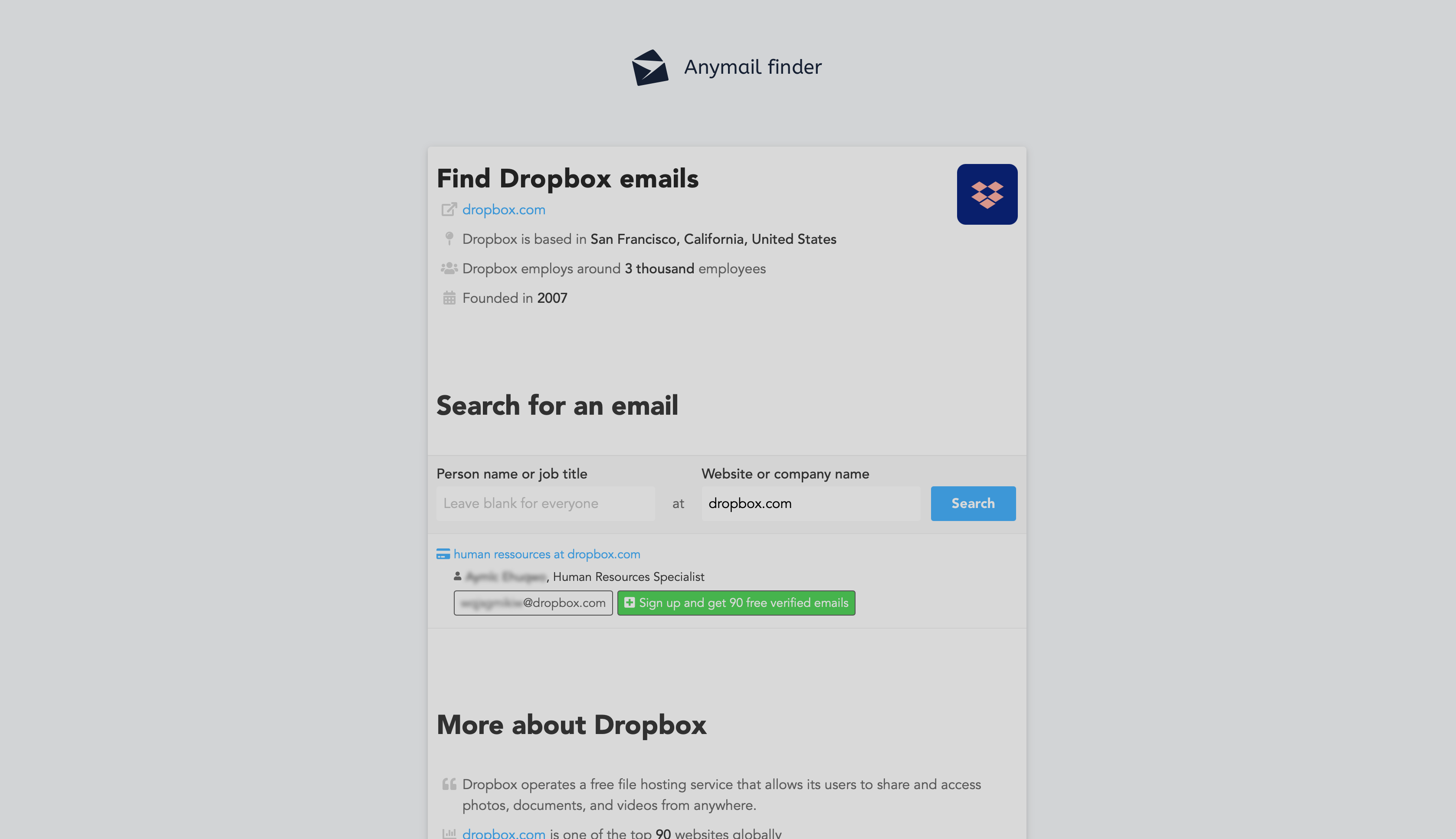 Top Best email finder : Anymail Finder