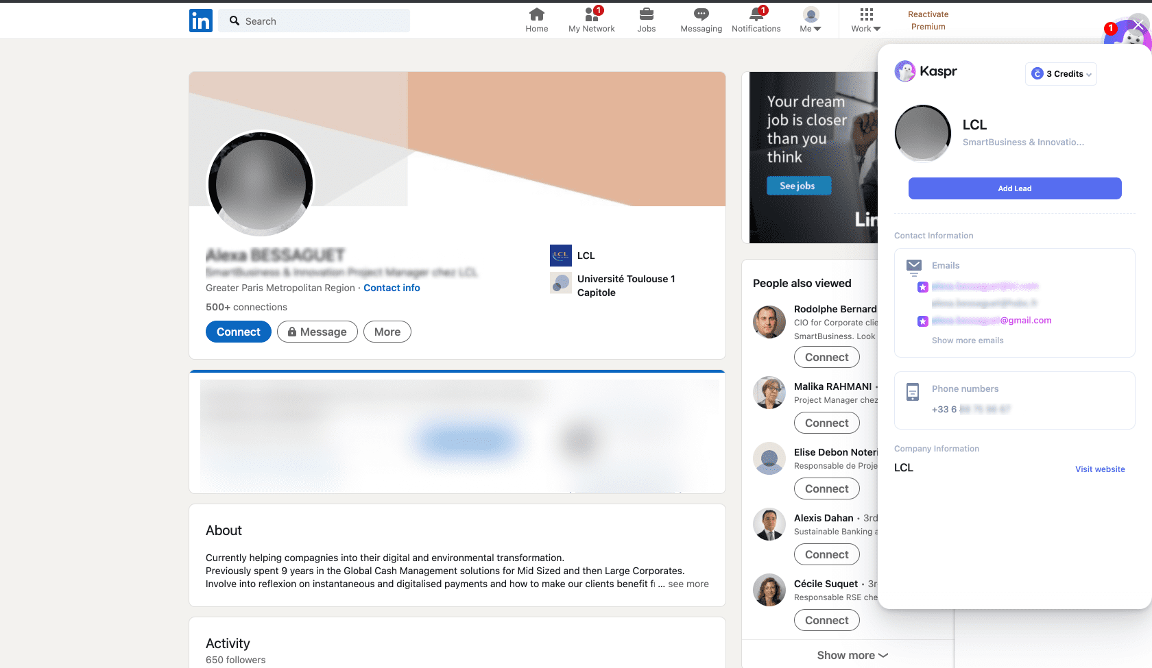 Top Best email finder: Kaspr