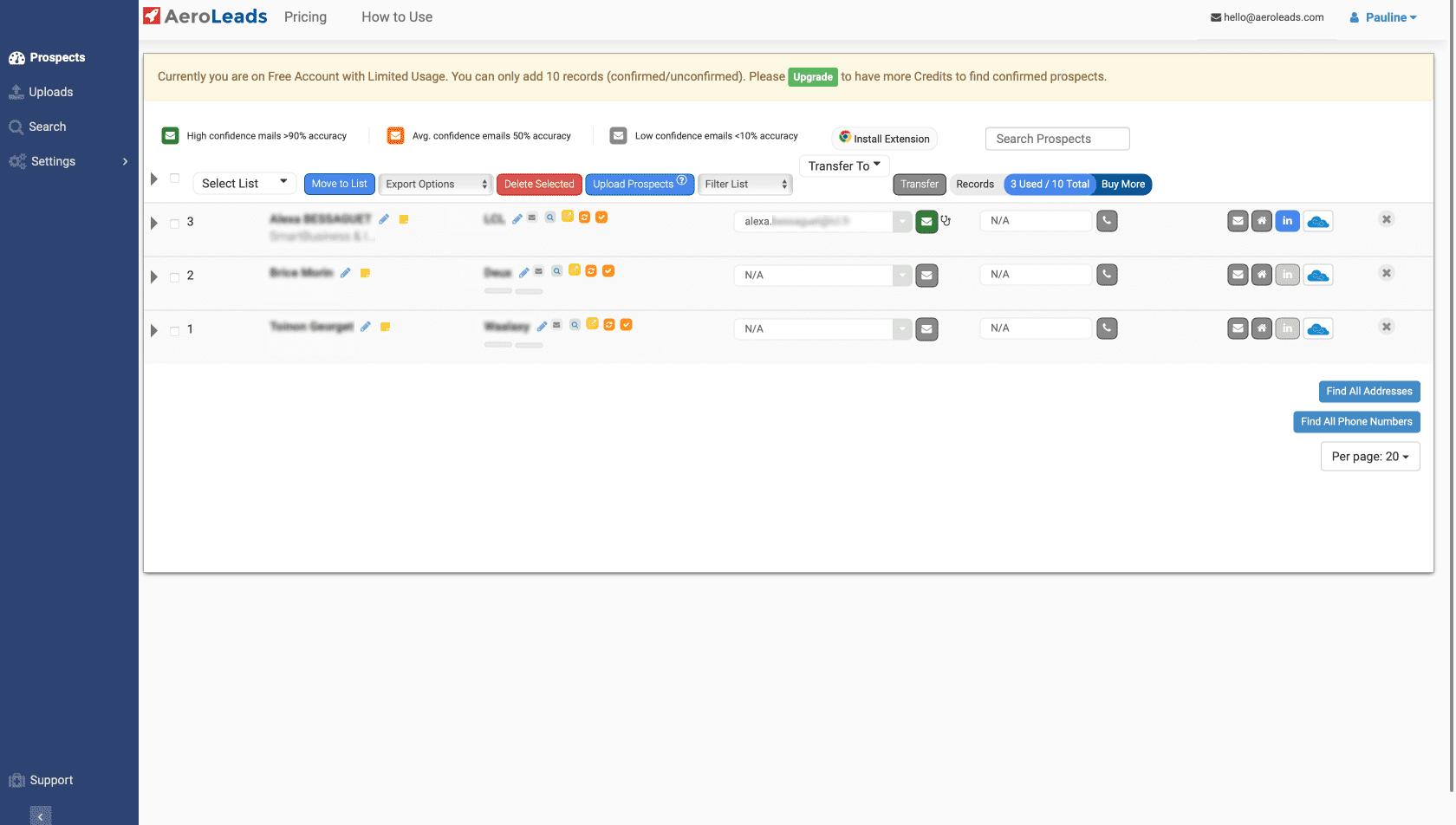 Top Best email finder : Aeroleads