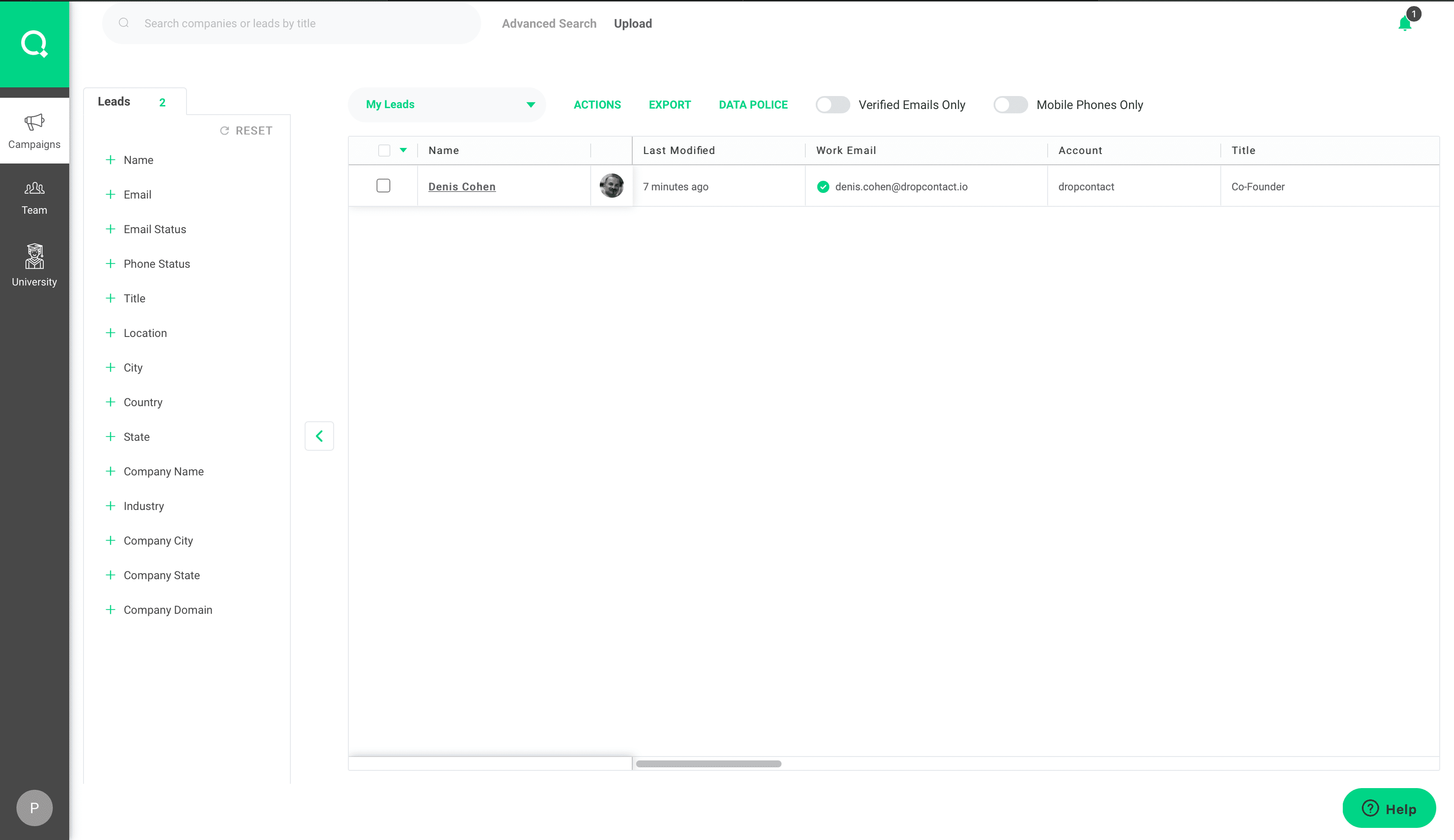 Top Best email finder : LeadIQ