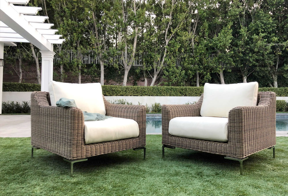 Wicker Patio Armchair Conversation Set
