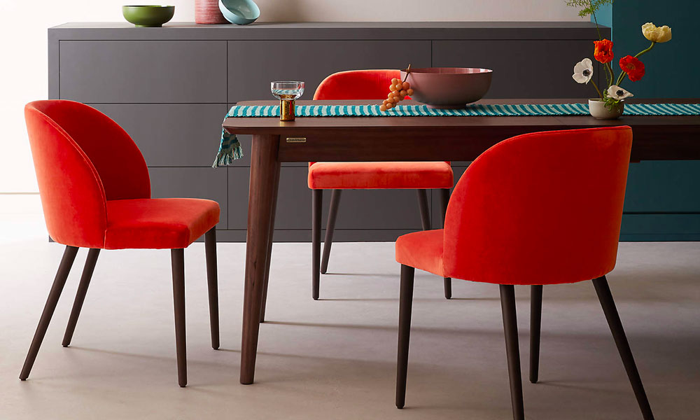 Tate Walnut Extendable Midcentury Dining Table
