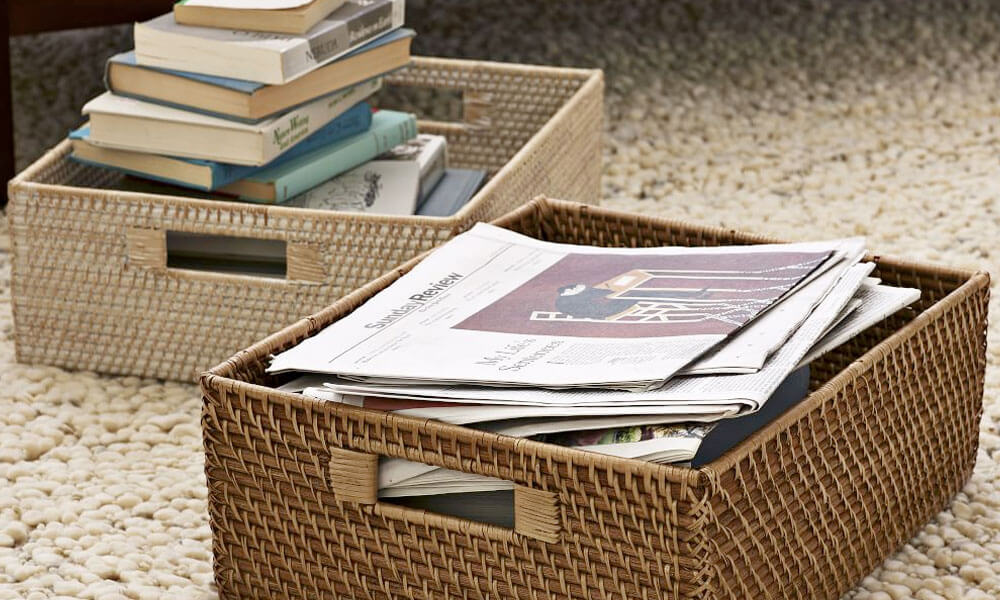 Modern Weave Under Bed Storage Baskets