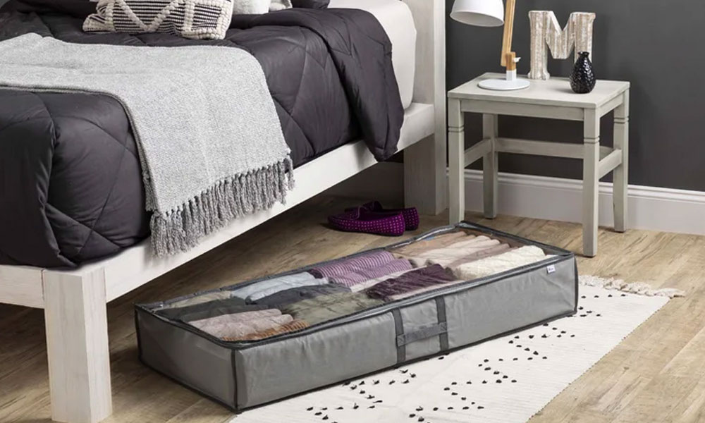 Flexible Zippered Fabric Underbed Storage