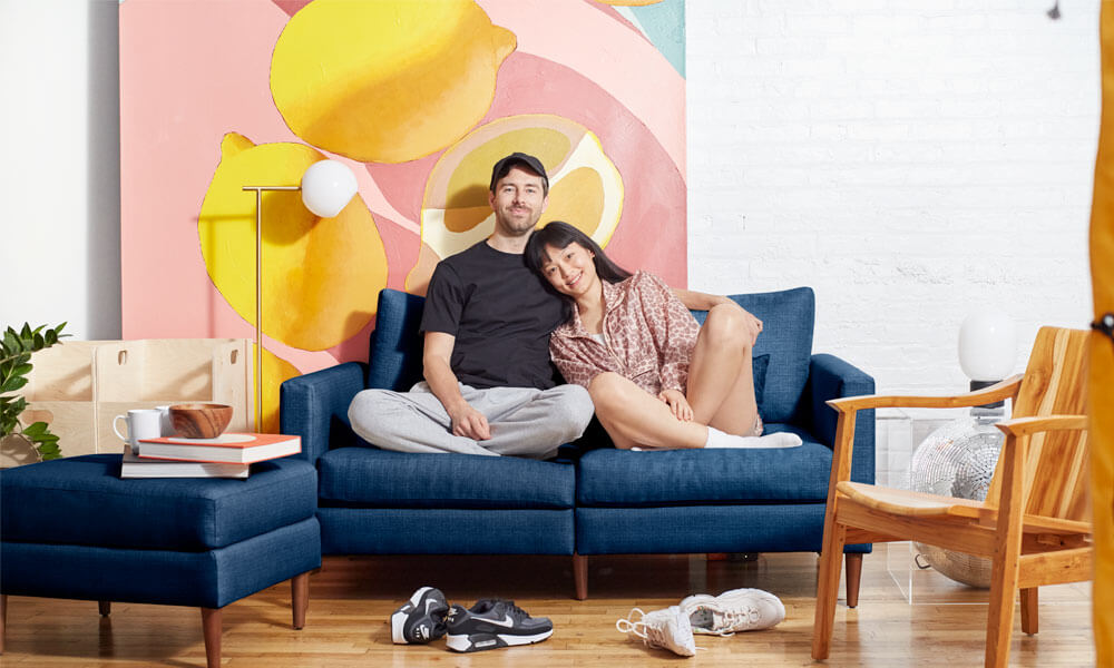 Allform Loveseat and Ottoman