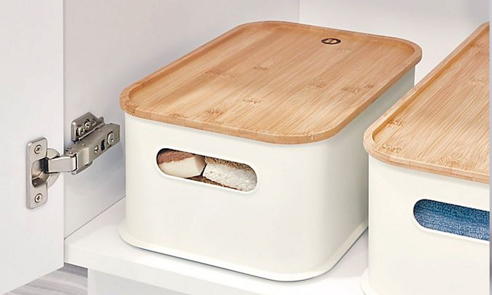 iDesign® Medium Eco Stacking Bin with Bamboo Lid