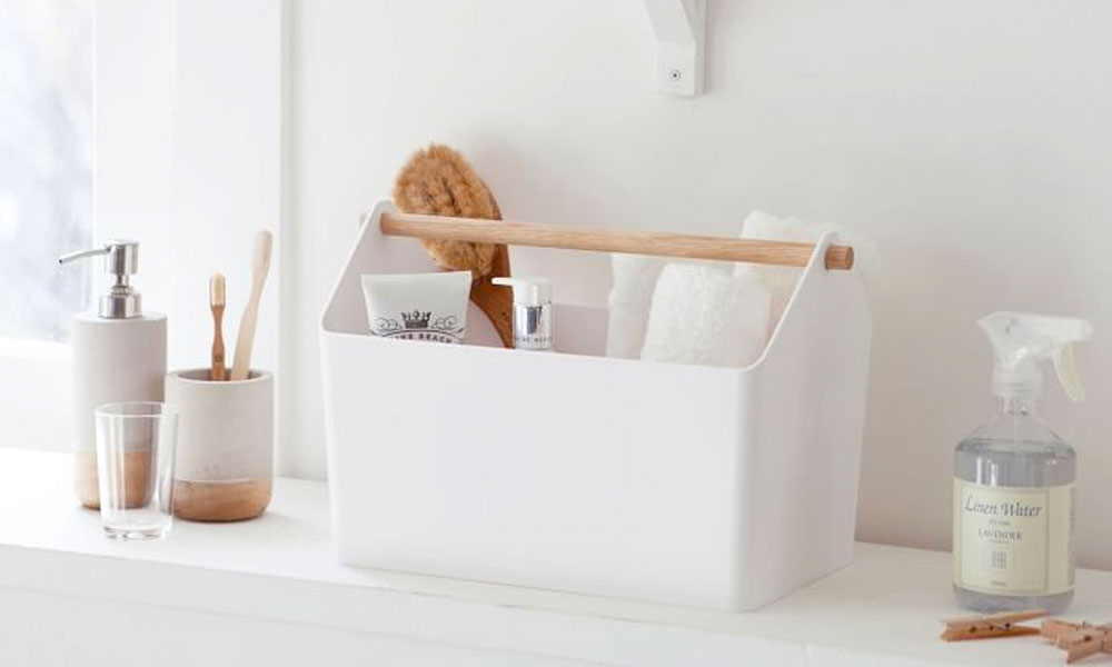 Yamazaki Wood Handle Storage Caddy