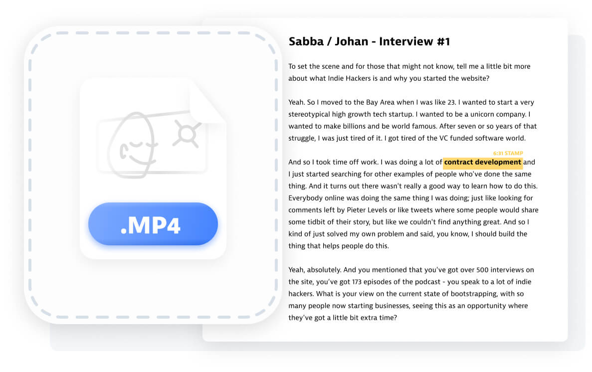 Easy podcast transcription