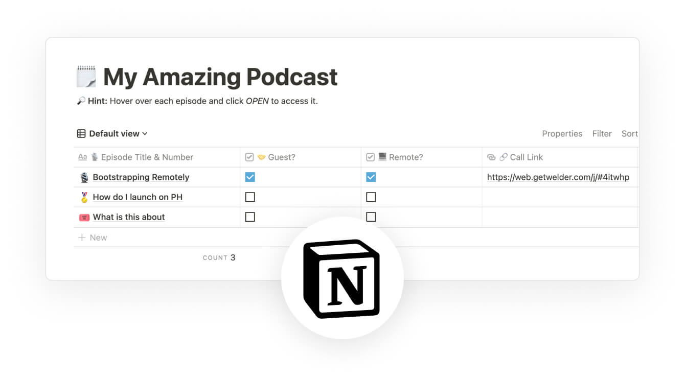 Podcast organizer