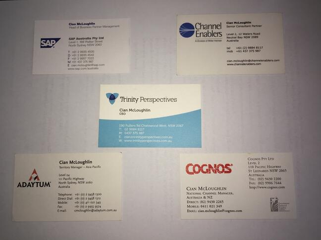 Cian McLoughlin's business cards