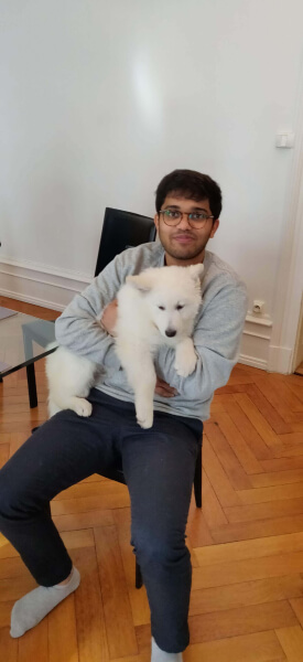 Varun with his dog