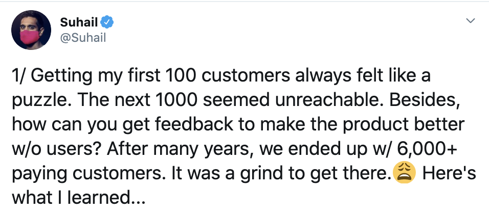 Suhail first 1000 customers