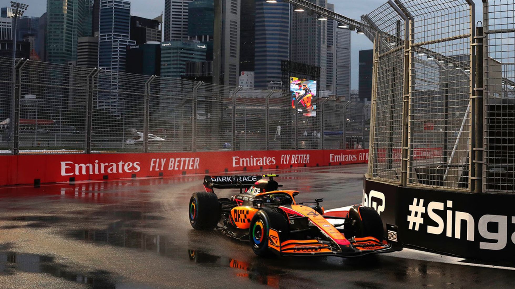 Singapore GP McLaren Turning Bend