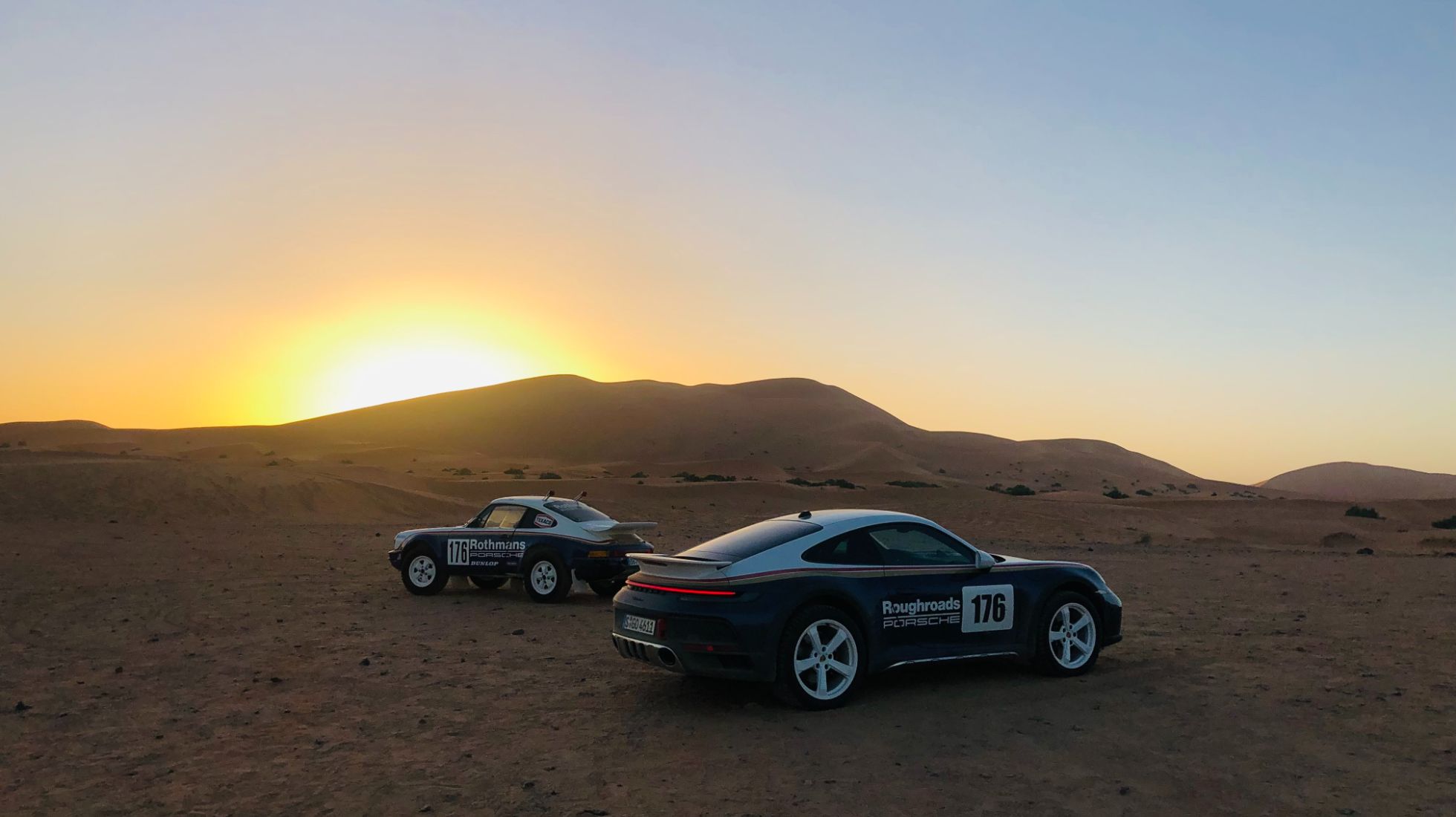 Porsche's sports car in the desert