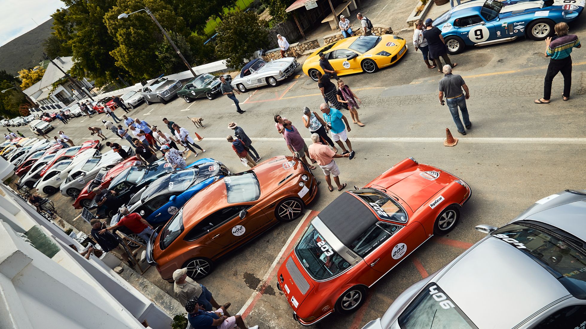 Auction Dinner Cars lined up Outside Venue